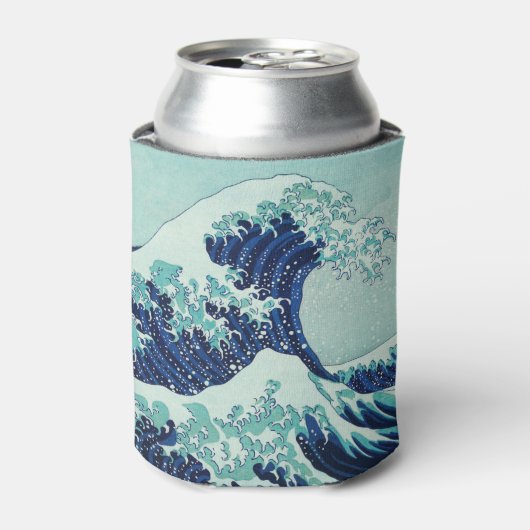 北斎青い波 缶クーラー (缶正面)
