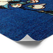 北斎鳥と枝垂桜・北斎・バードウィーピング・さくらんぼ・ツリー ポスター (角)