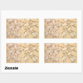 北斎鶴ステッカー 長方形シール (シート)