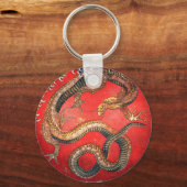 北斎龍日本のヴィンテージ葛飾北斎 キーホルダー (正面)
