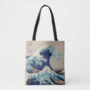 北斎1760年~1849年浮世プリント戸袋 トートバッグ