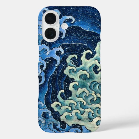 北斎 女性の波 ヴィンテージ オーシャン Case-Mate iPhoneケース (裏面)