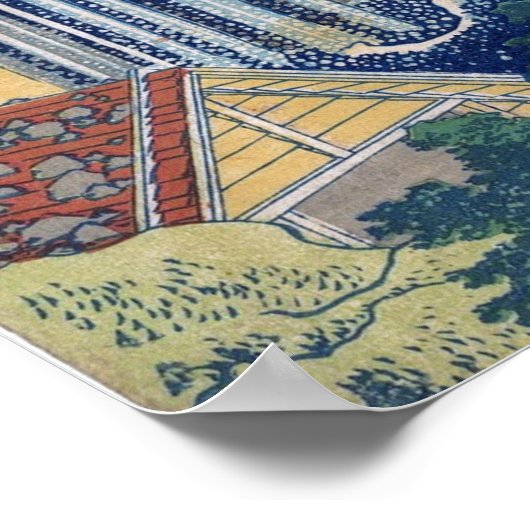 北斎 – 小野滝木曽海堂 ポスター (角)