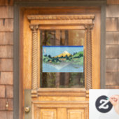 北斎 – 山富士河口湖で反射 ウィンドウサイン (ホームデコレーション)