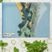 北斎 – 山富士河口湖で反射 キッチンタオル (折り畳み)