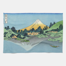 北斎 – 山富士河口湖で反射
