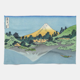 北斎 – 山富士河口湖で反射 キッチンタオル