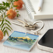 北斎 – 山富士河口湖で反射 キーホルダー (正面右)