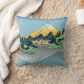 北斎 – 山富士河口湖で反射 クッション (ブランケット)