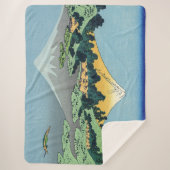 北斎 – 山富士河口湖で反射 シェルパブランケット (正面)