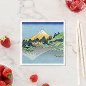 北斎 – 山富士河口湖で反射 スタンダードカクテルナプキン (インサイチュ)