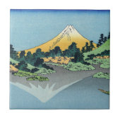 北斎 – 山富士河口湖で反射 タイル (正面)
