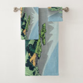 北斎 – 山富士河口湖で反射 バスタオルセット (インサイチュ)