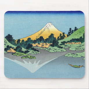北斎 – 山富士河口湖で反射 マウスパッド