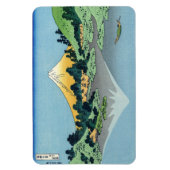 北斎 – 山富士河口湖で反射 マグネット (縦)