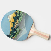 北斎 – 山富士河口湖で反射 卓球ラケット (横)