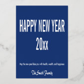 北斎 – 新年おめでとう/素晴らし波 箔シーズンカード (裏面)