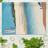 北斎 – 武蔵国多摩川 キッチンタオル (折り畳み)