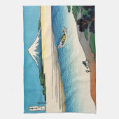 北斎 – 武蔵国多摩川 キッチンタオル (縦)