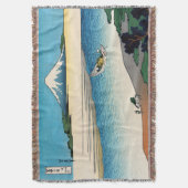 北斎 – 武蔵国多摩川 スローブランケット (正面縦)