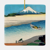 北斎 – 武蔵国多摩川 セラミックオーナメント (裏面)