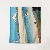 北斎 – 武蔵国多摩川 タペストリー (正面)