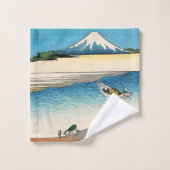 北斎 – 武蔵国多摩川 バスタオルセット (ウォッシュタオル)