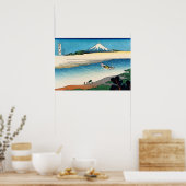 北斎 – 武蔵国多摩川 ポスター (キッチン)