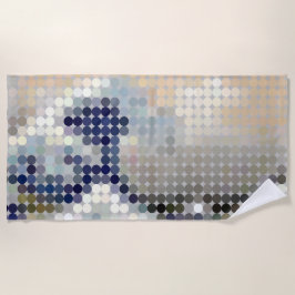 北斎「波素晴らし」ピクセルドットビーチタオル ビーチタオル