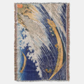 北斎 海の波 海の船 スローブランケット (正面縦)