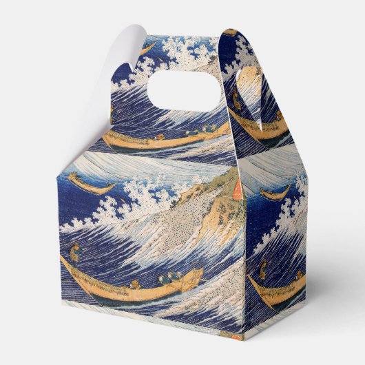 北斎 海の波 海の船 フェイバーボックス (正面サイド)