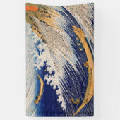 北斎 海の波 海の船 横断幕 (縦)