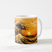 北斎「神奈川沖浪裏」サンセットマグ | 11oz 日本製アート コーヒーマグカップ (正面右)