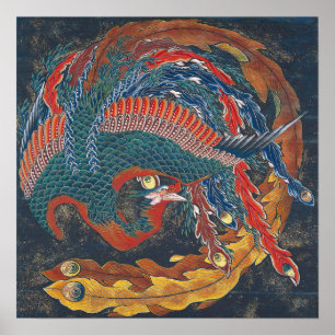 北斎 – 祭屋台フェニックス ポスター