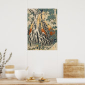 北斎 – 阿弥陀滝 ポスター (キッチン)