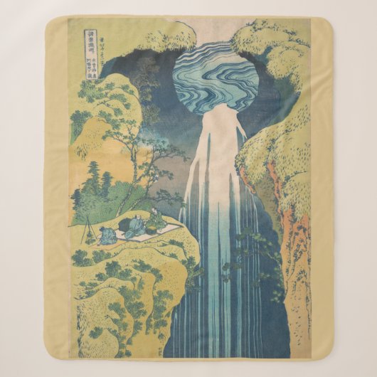 北斎 阿弥陀滝 日本 滝 シェルパブランケット (正面)