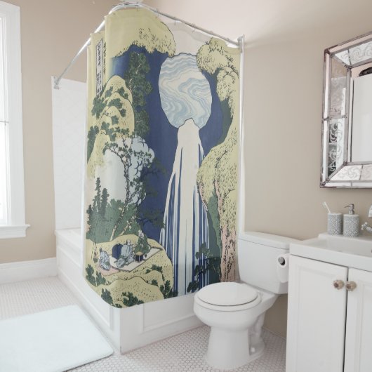 北斎 – 阿弥陀秋景観ファインアート シャワーカーテン (インサイチュ)