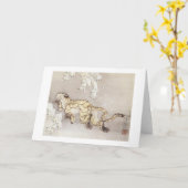 北斎，1849 カード (黄色い花)