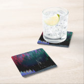 北方灯コンテンポラリー景 スクエアペーパーコースター (インサイチュ)