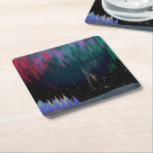 北方灯コンテンポラリー景 スクエアペーパーコースター (アングル)