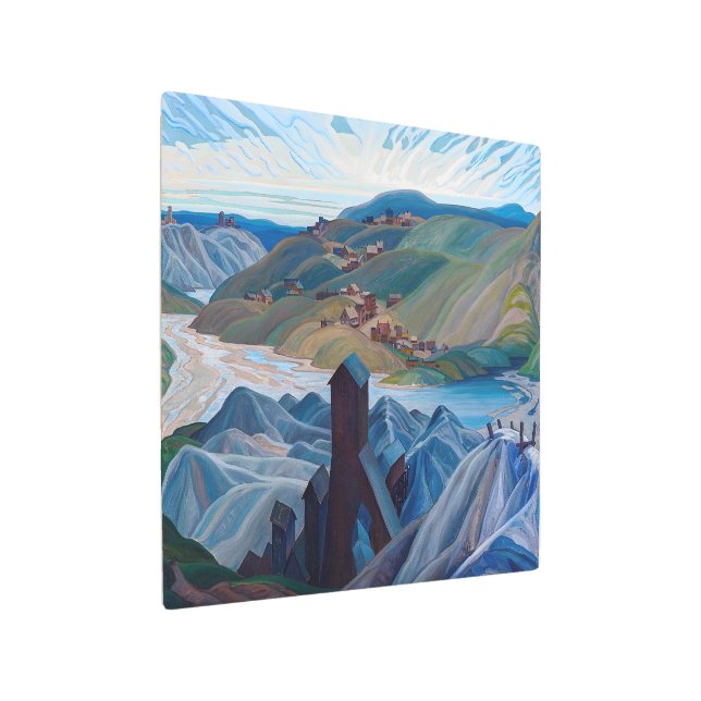 北方銀山 |フランクリン・カーミカエル | メタルプリント (アングル)