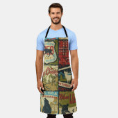 北方領土の冒険：象徴的パッチワーク エプロン (着用した状態)