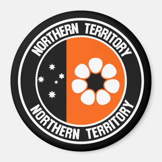 北方領土ラウンドエンブレム マグネット (正面)