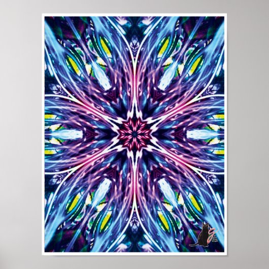 北星運動コラージュ万華鏡のように千変万化するパターンポスター ポスター (正面)