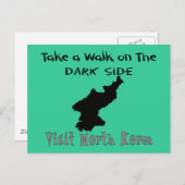 北朝鮮おもしろいTシャツとギフト ポストカード (正面/裏面)