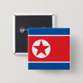 北朝鮮のジュチェ社会主義共産党 缶バッジ (正面&裏面)