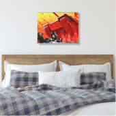 北朝鮮のプロパガンダ彼らは私を転が見る キャンバスプリント (インサイチュ (寝室))