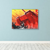 北朝鮮のプロパガンダ彼らは私を転が見る キャンバスプリント (インサイチュ (ウッドフロア))