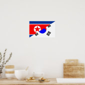 北朝鮮の半旗国のシンボル ポスター (キッチン)