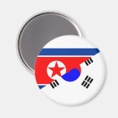 北朝鮮の半旗国のシンボル マグネット (正面/裏面)